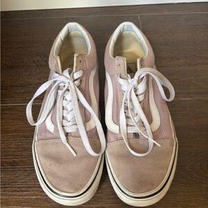Vans Mauve and White Women's Sneakers
